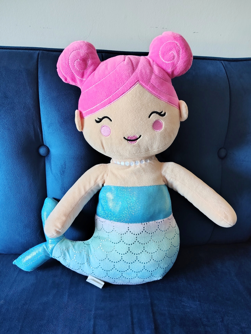 Pink-Haired Mermaid Plush Doll - Soft Kids Toy